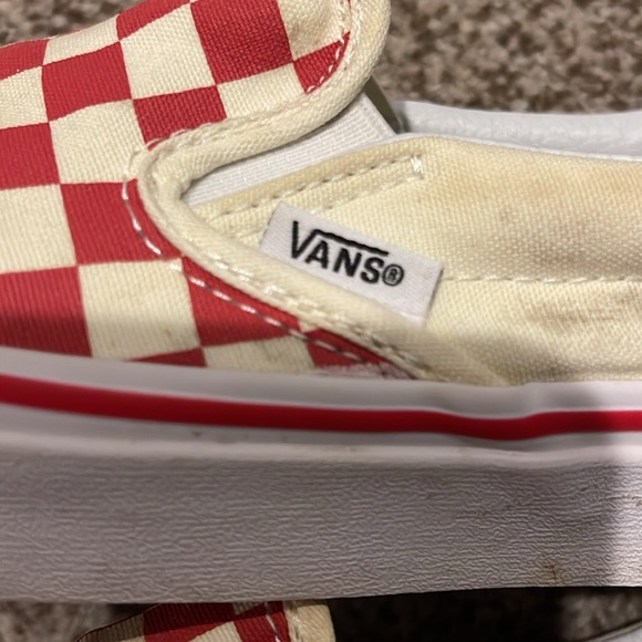 Classic Slip-on Red & White Checkered Vans - Picture 5 of 9